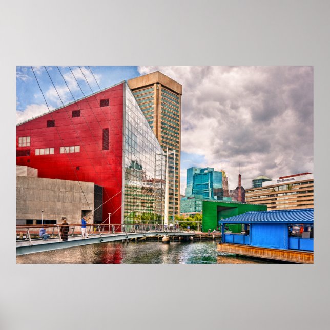 City - Baltimore MD - Harbour Place - Future City Poster (Front)