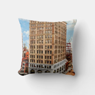 City - Baltimore MD - Rebuilding a city 1906 Throw Pillow