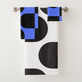 City Blue and white Bath Towel Set