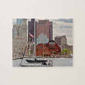 City - Boston Ma - Harbour walk skyline Jigsaw Puzzle