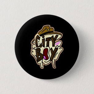 City boy meme 2 inch round button