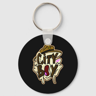 City boy meme keychain