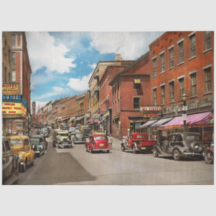 City - Brattleboro VT - No parking on Main St 1941 Tissue Paper