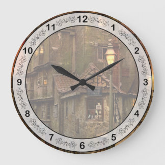 City - Bristol, England - A Steep, Steep Street Large Clock