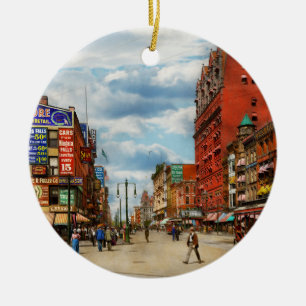 City - Buffalo NY - Signs of the Times 1900 Ceramic Ornament
