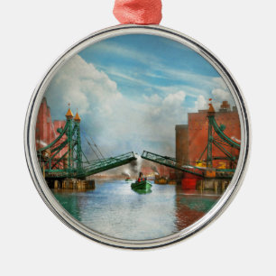 City - Buffalo NY - The original Michigan Bridge Metal Ornament