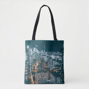 CITY BUILDINGS ON TOP VIEW TOTE BAG
