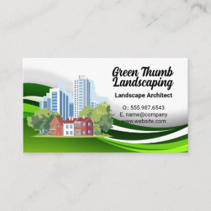 City Buildings Residential Homes Landscape Business Card