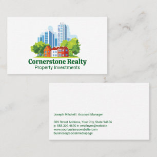 City Buildings   Residential Neighbourhood Business Card