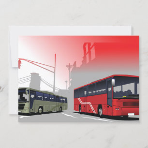 City Buses Invitations