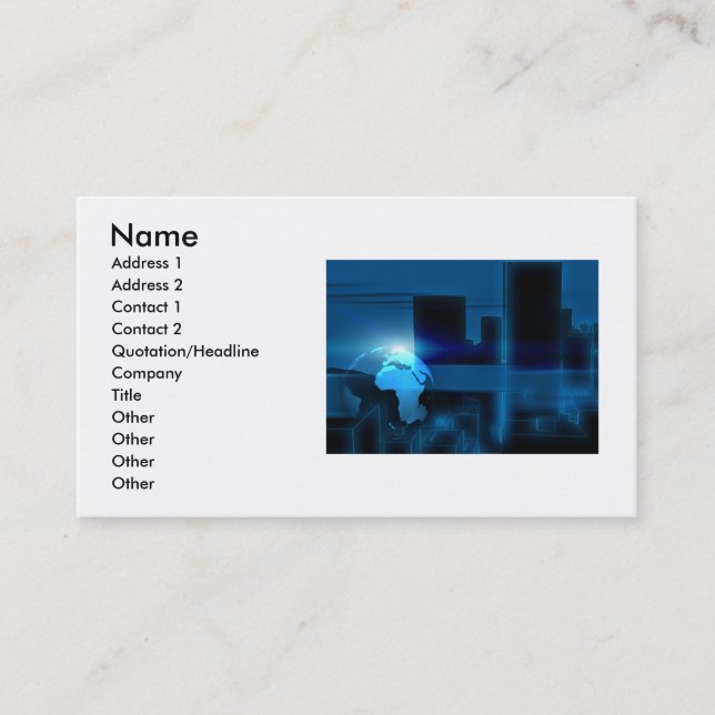 city business card (Front)