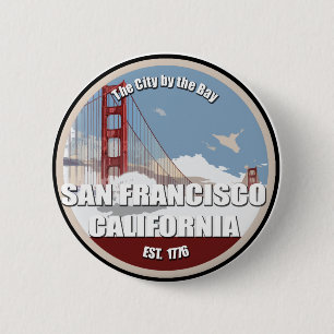 City by the bay, San Francisco California 2 Inch Round Button
