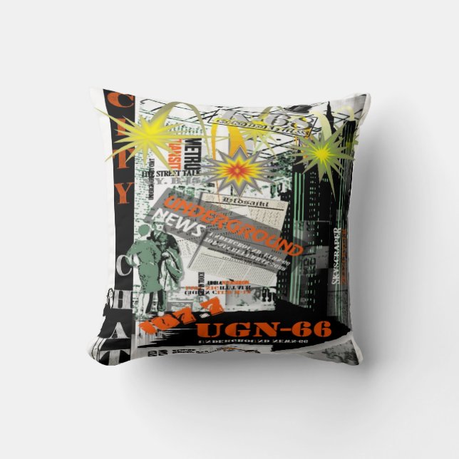 City Chat American MoJo Pillow (Front)