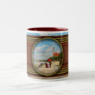 City - Chicago, IL - Lake shore drive 1907 Two-Tone Coffee Mug