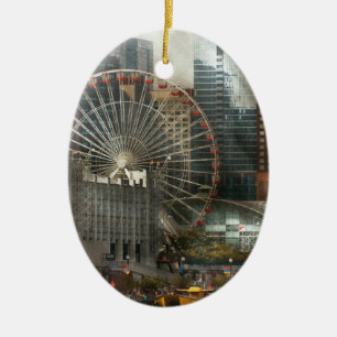 City - Chicago, IL - Pier Pressure Ceramic Ornament