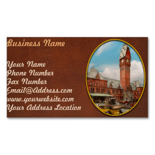 City - Chicago Ill - Dearborn Station 1910 Magnetic Business Card