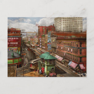 City - Chicago - Piano Row 1907 Postcard