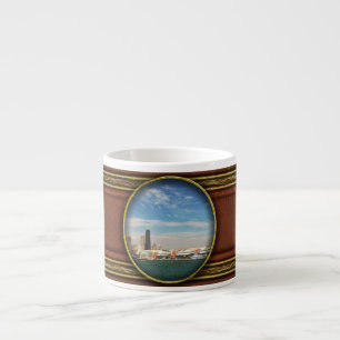 City -  Chicago Skyline & The Navy Pier Espresso Cup
