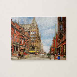 City - Cincinnati, OH - Elm Street 1900 Jigsaw Puzzle