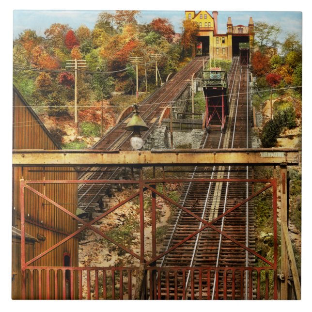 City - Cincinnati OH - Price Hill Incline 1906 Tile (Front)
