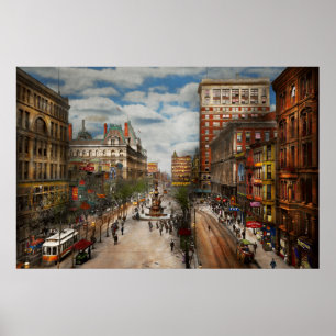 City Cincinnati OH - Tyler Davidson Fountain 1907 Poster