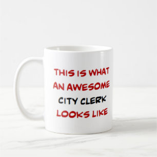 city clerk, awesome coffee mug