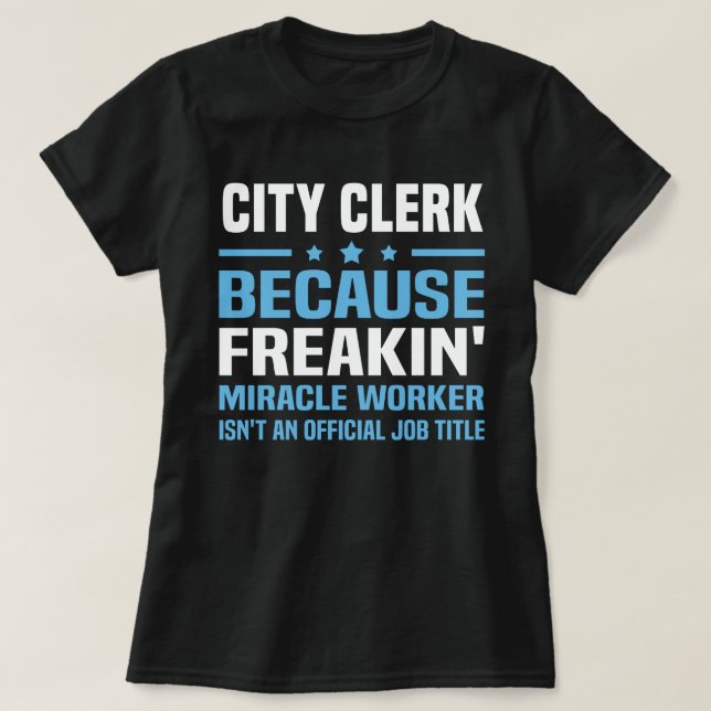 City Clerk T-Shirt (Design Front)