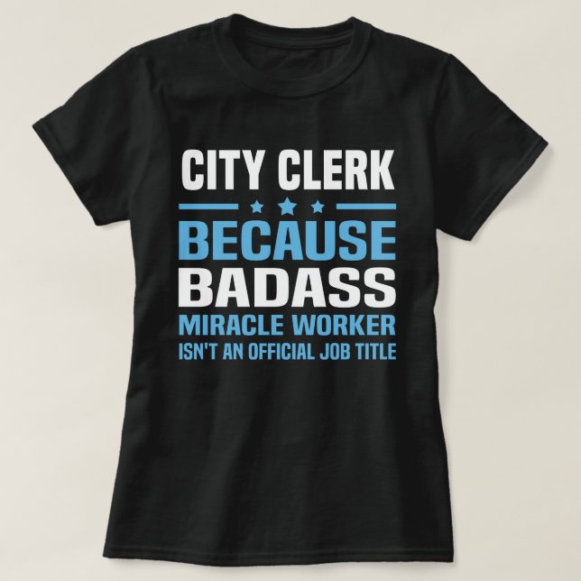 City Clerk T-Shirt (Design Front)