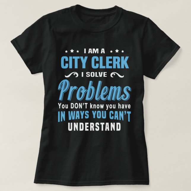 City Clerk T-Shirt (Design Front)