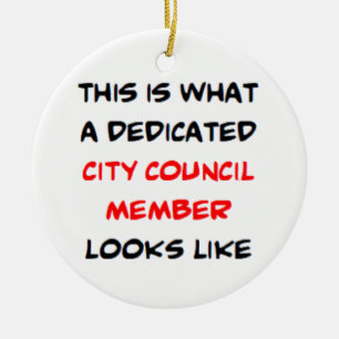 city council member, dedicated ceramic ornament