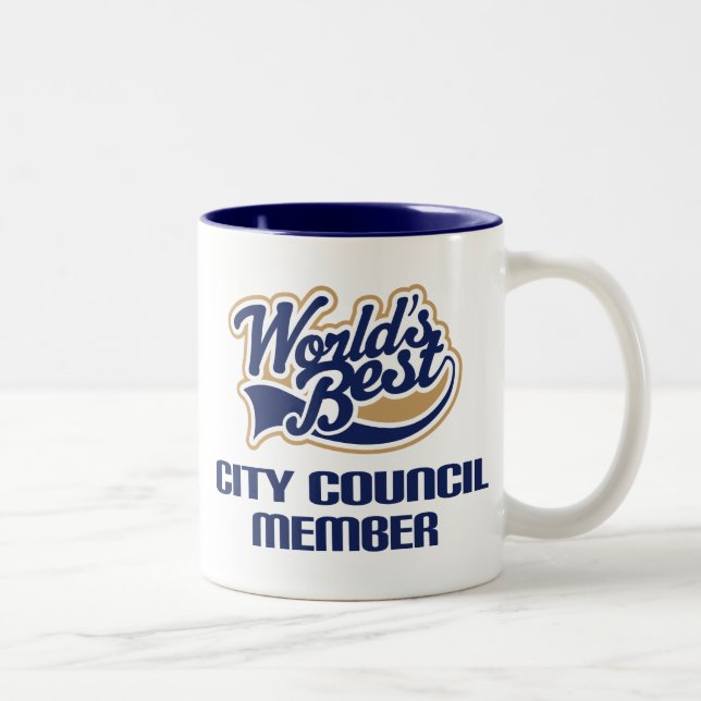 City Council Member Gift (Worlds Best) Two-Tone Coffee Mug (Right)
