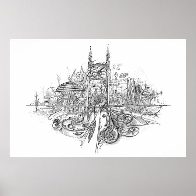 City Drawing Poster (Front)