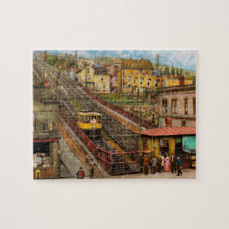 City - Duluth, MN - Seventh Ave West Incline 1908 Jigsaw Puzzle