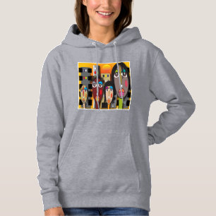 "City Faces" Urban Pop Art Hoodie
