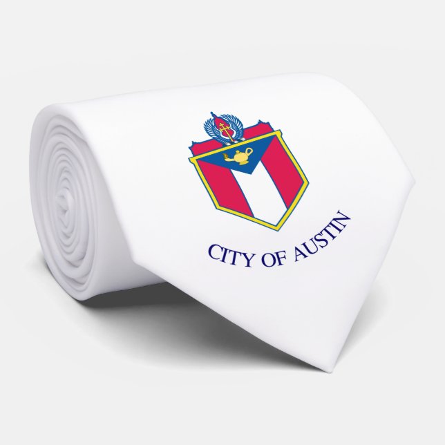 City Flag of Austin (Texas) Tie (Rolled)