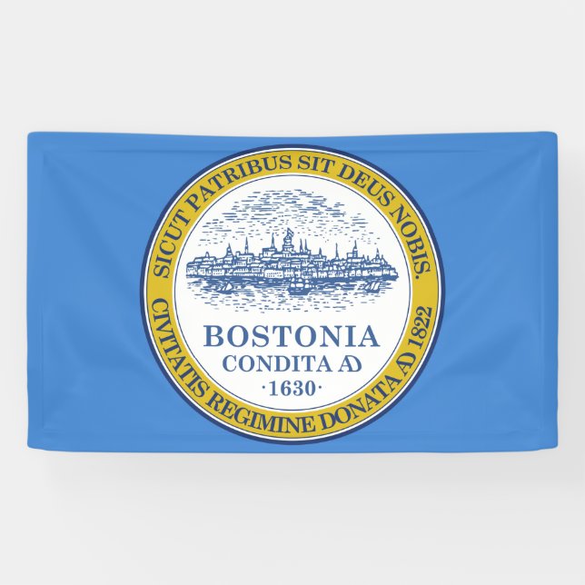 City Flag of Boston (Massachusetts) Banner (Horizontal)