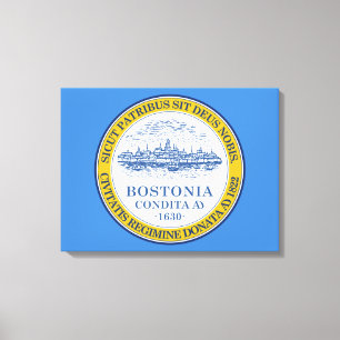 City Flag of Boston (Massachusetts) Canvas Print