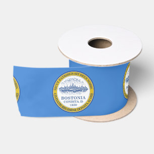 City Flag of Boston (Massachusetts) Satin Ribbon