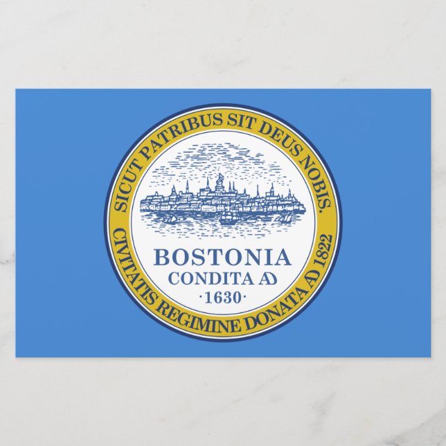 City Flag of Boston (Massachusetts) Stationery (Front)