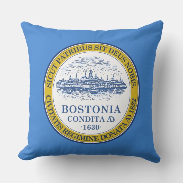 City Flag of Boston (Massachusetts) Throw Pillow (Front)