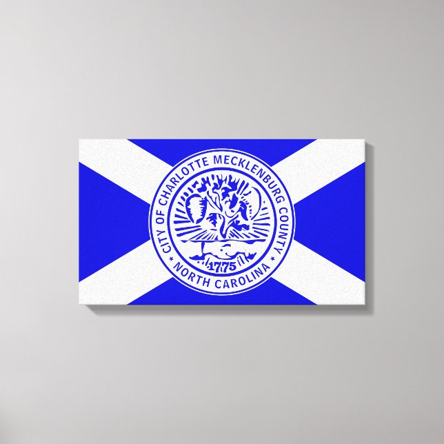 City Flag of Charlotte (North Carolina) Canvas Print (Front)