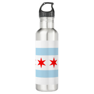City Flag of Chicago (Illinois) 710 Ml Water Bottle