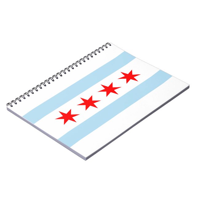 City Flag of Chicago (Illinois) Notebook (Left Side)