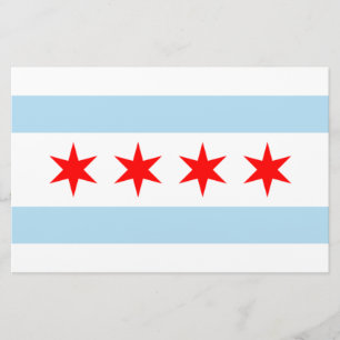 City Flag of Chicago (Illinois) Stationery