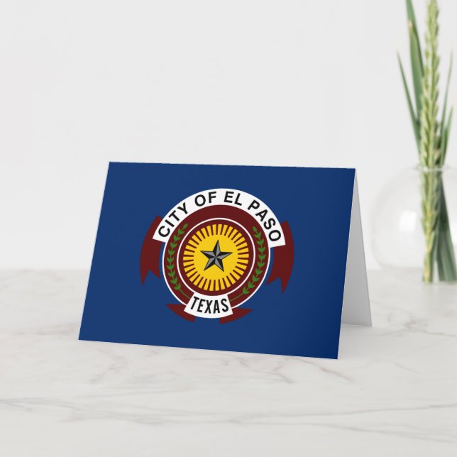 City Flag of El Paso (Texas) Card (Front)