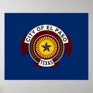 City Flag of El Paso (Texas) Poster