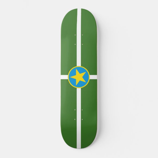 City Flag of Jackson (Mississippi) Skateboard (Front)