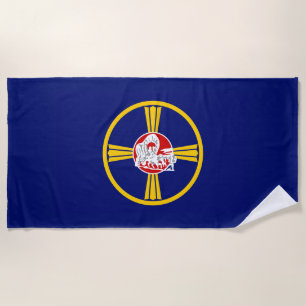 City Flag of Omaha (Nebraska) Beach Towel