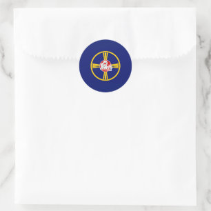 City Flag of Omaha (Nebraska) Classic Round Sticker