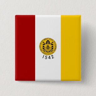 City Flag of San Diego (California) 2 Inch Square Button